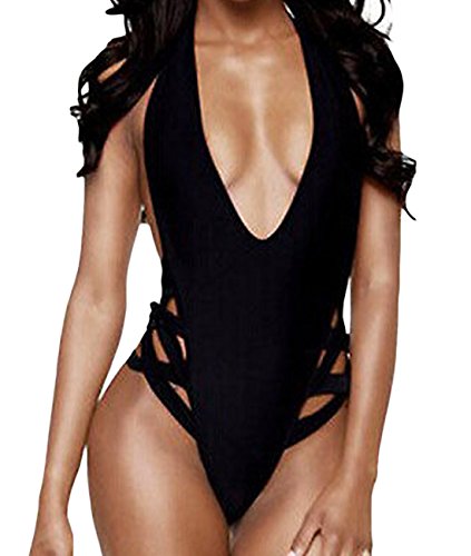 Pink Wind Womens High Cut One-piece Swimwear Swimsuit Backless S