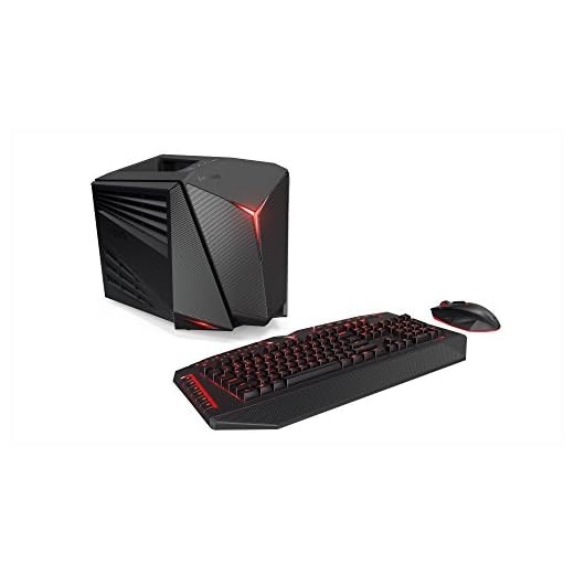 Lenovo IdeaCentre Y720 Cube 15ISH - Ordenador de sobremesa (Intel Core i7-7700, 16 GB de RAM, 1 TB HDD, Nvidia GTX1050-4 GB, Windows Home 10), Negro - Teclado QWERTY español + Ratón