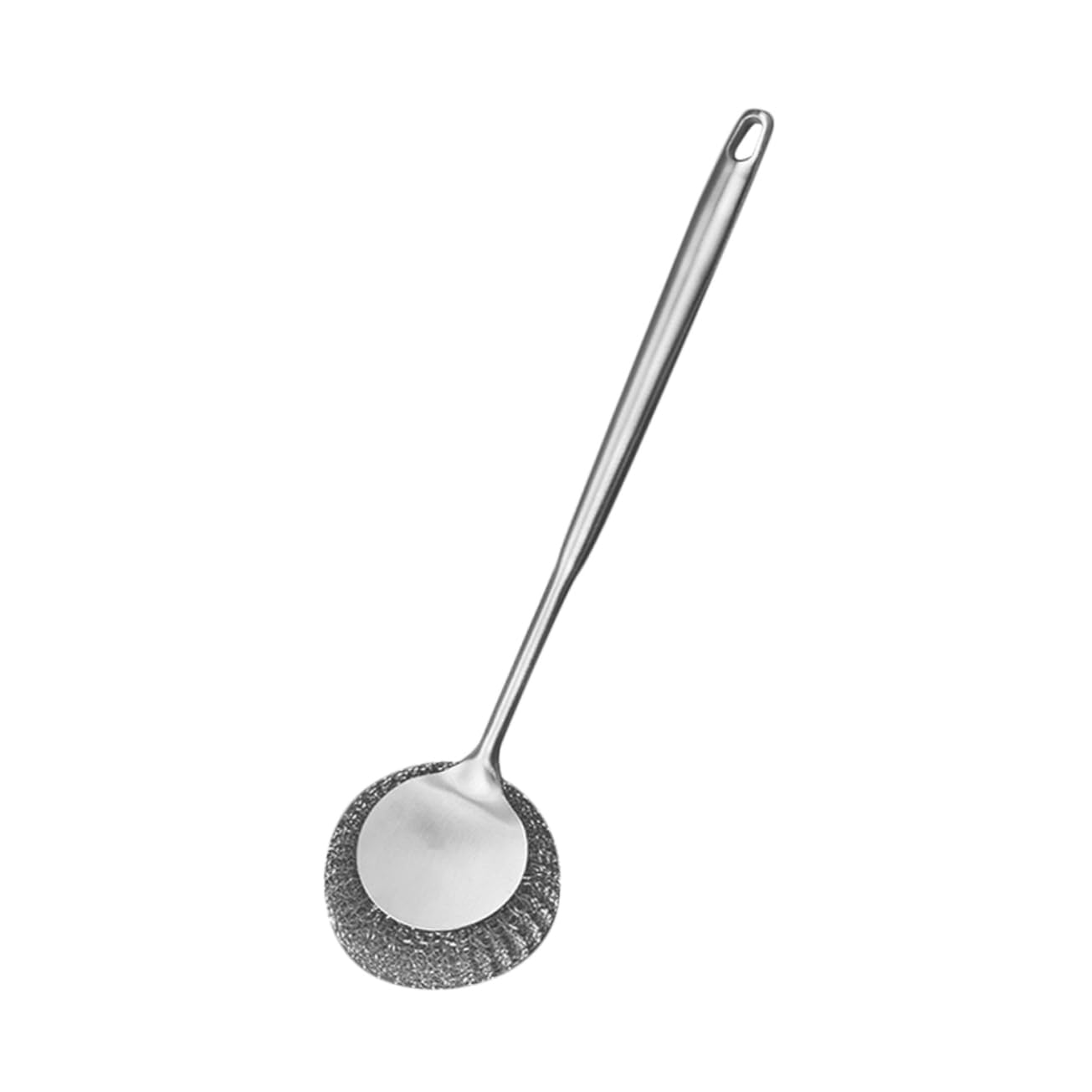 Cabilock 5 Piezas Cepillo para Sartenes De Acero Inoxidable Fregador De Platos De Cocina Cepillo para Lavar Platos con Mango Pequeño De Limpieza Acero Inoxidable 304 Silver