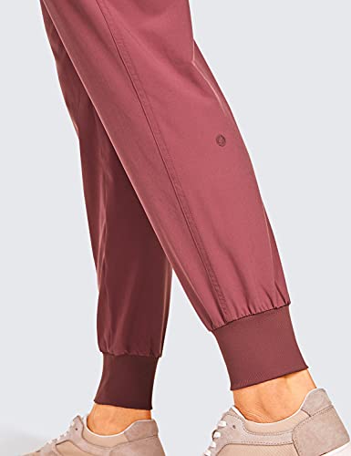 CRZ YOGA Calça de Corrida Leve Feminina com Bolsos de Cordão e Elásticas de Cintura Misty Merlot PP