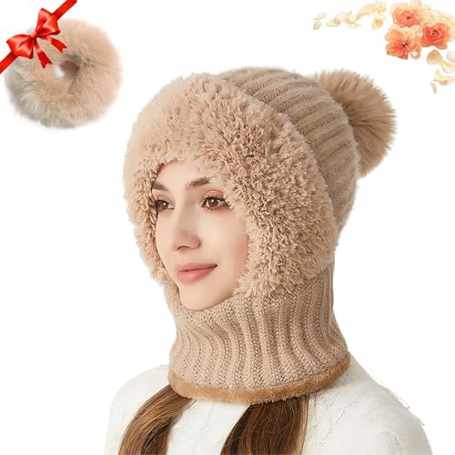 Bonnet 3 en 1 tricoté et cagoule intégrale pour affronter le vent polaire
