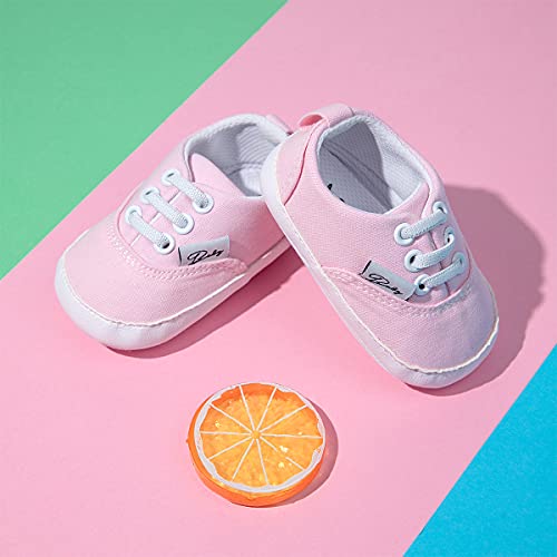 Image of Infant Baby Boys Girls Canvas Sneaker Toddler Slip On Anti Skid Newborn First Walkers Candy Shoes for 0-18 Months