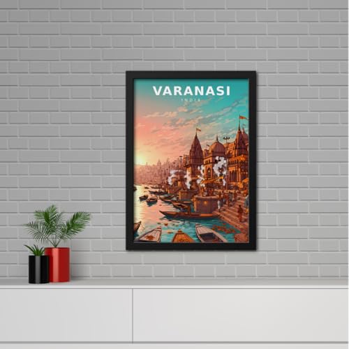 Image of Goat Villa Varanasi India City Heritage Framed Laminated Poster Wall Hanging Wooden Photo Frames 12 X 9 Inches