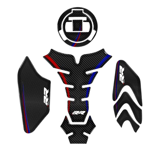 S1000RR Motorcycle Tank Pad Gas Tank Protector Compatible with Bmw S1000RR S1K RR S1000 RR 2019-2024 3D Anti Slip Tank Pad Stickers Gas Oil Fuel Tank Pad Protectors (S1000RR)