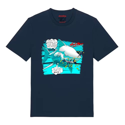 T-shirt Shark Attack imprimé graphique grand requin manches courtes M