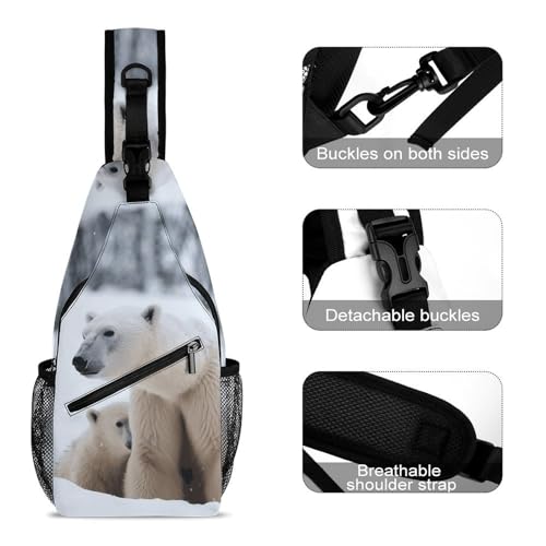 Morrales Pequeño Tipo Sling para Senderismo 38x20 cm miniatura 3