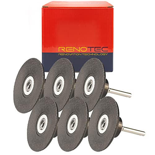 Renotec 3 Inch Quick Change Disc Pad Holder, 6 Pcs Roll Lock Disc Holder, 1/4" Shank For Angle Die Grinder Attachments, Type R, For Polishing, Sanding And Surface Preparation #TOP1