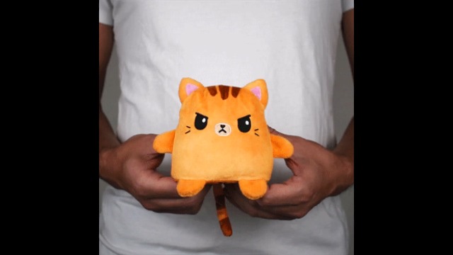 Amazon.com: TeeTurtle | Plushmates | Cat | Orange Tabby | Happy +