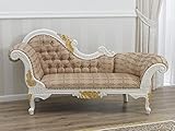  Simone Guarracino Luxury Design Chaise Longue Joana Estilo Barroco Decape Diván Color Marfil Detalles Hoja Oro Tela Damasco Marfil y Oro Botones Crystal Sw