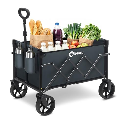 Sekey Bollerwagen Faltbar Klein 80KG, Handwagen Klappbar...