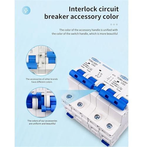 Interruptor de transferencia manual 2P+2P CA selector de red para generador 16A 3