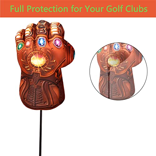LeFeng Golf Club Head Covers Perfect for 460cc Driver and Fairway Wood Funny Palm Shape Wood Head Covers (Endless Palm, for Driver Wood)