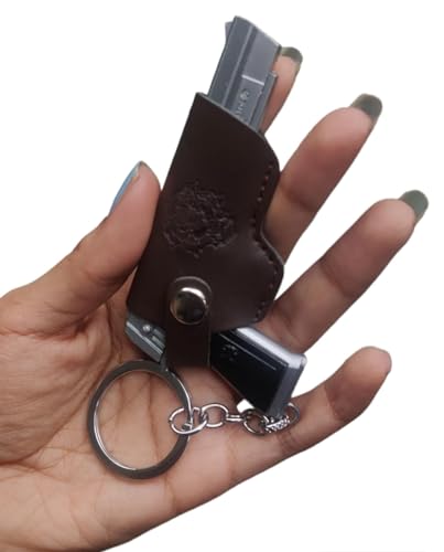 Image of Stainless Steel Toy Gun Pistol Little Lil Toy Gun Keychain Hand Gun Accessories Men's Gift Keychain|Keyring For Christmas Day,New Years, Good Friday,Thanksgiving In A Gift Box,Multicolor