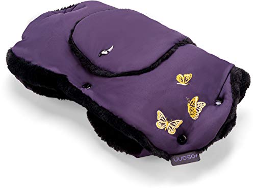 Osann Handmuff für Kinderwagen & Buggy inkl. Handytasche, Handwärmer, Muff aus Fell - Blackberry