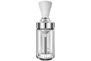 Kitchen Glass Oil Dispenser Bottle with Silicone Brush and Measuring Scale of...