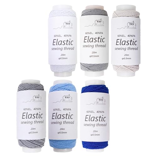 Cordones e hilos para cuentas | 6 rollos de cuerda elástica elegante, cómodos cordones elásticos para hacer joyas y manualidades