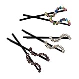 HAND ® CHP Schöne Shiny Diamante Kristall verschiedenen Designs und Farben-Haar-Stifte für alle Altersgruppen - Packung mit 3 Paare (CHP06)