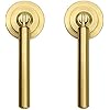 Tiazza 2Pcs Brushed Brass Drawer Pulls Mid-Century Modern Style Cabinet ...