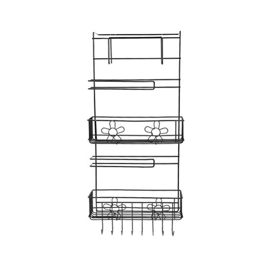 NIYANGLE Estantería de Hierro Multifunción para Frigorífico Estante Lateral para Almacenamiento de Especias Organizador de Pared Resistente y Compacto para Cocina Oficina y Baño Color