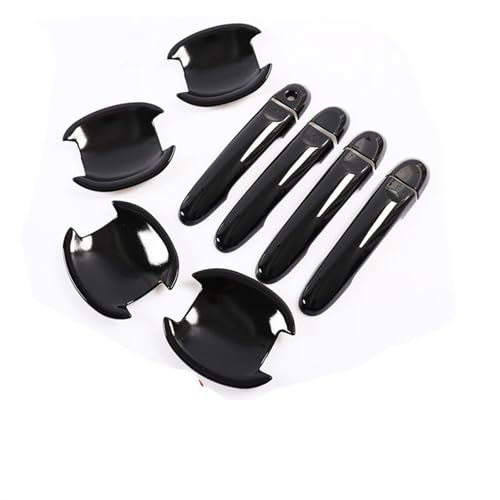 Pegatinas cromadas negras para manija de Nissan Cube Z12 2009-2017 (Style5)
