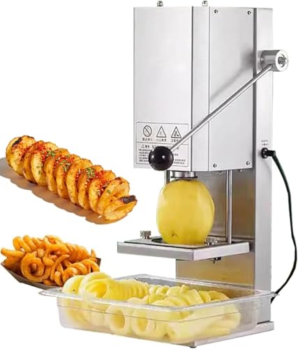 Cortadora eléctrica en espiral para papas, acero inoxidable