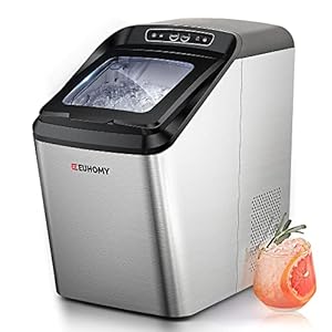 Euhomy Nugget Ice Maker Countertop, Ice Maker 26-30lbs/Day, Self-Cleaning & Auto Water Refill Pellet ice Maker, Sonic…