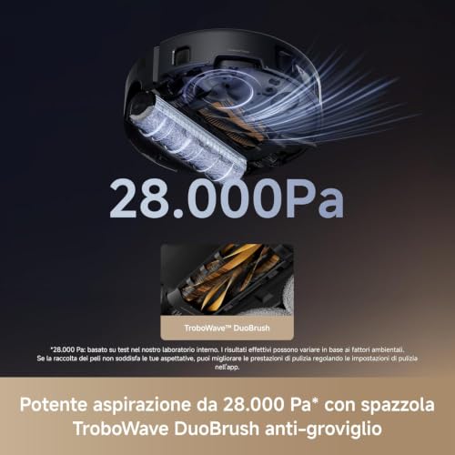 Mova Z60 Ultra Roller Complete Robot Aspirapolvere Lavapavimenti, 28000Pa, Dotato di Lavaggio HydroForce, Tecnologia AutoShield, Telaio LiftPro, Sistema StepMaster 2.0, Lavaggio con DuoSolution - Immagine 4