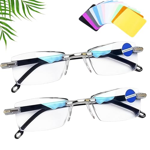 ONWSS Auto Focus Glasses Self Adjusting,Auto Adjusting Eye Glasses For Near And Far,Smart Lenses Auto Focus Glasses for Women/Men，2PCS