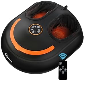 Foot Massager with Heat Shiatsu Foot Massager with Remote Deep Kneading Relief for Tired Electric Feet Massage Machine for Home and Office Gifts for Mom Dad Black