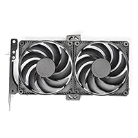 MagiDeal PCI-Steckplatz Grafikkarten-Lüfterhalterung Doppellüfterhalterung für Computer-Grafikkarten-Kühlgestell Schwarz