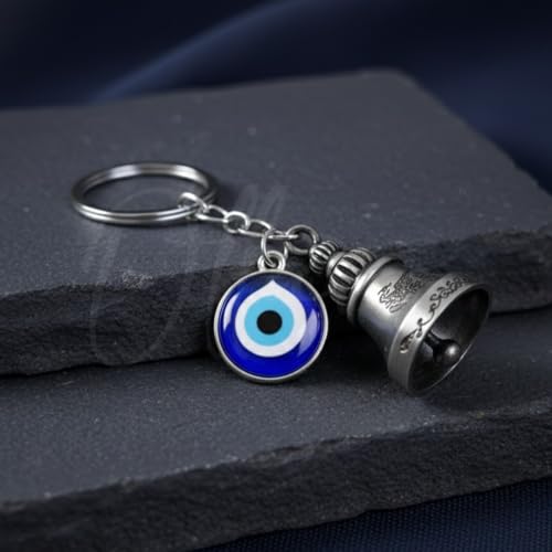 Image of OTTAVO Guardian Bell Keychain, Oxidized Copper, Tibetan Style, 5 cm Height, Good Luck Charm