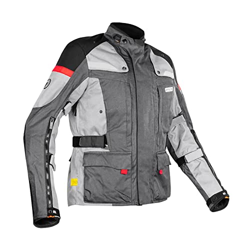 Image of Rynox Stealth Evo 3 Jacket - Motorcycle Touring Jacket | Impact Protection | Abrasion Resistance - Grey, 5XL