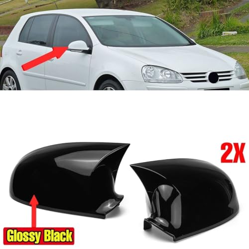 Paire de coques rétroviseurs extérieurs noires pour MK5 2003-2009 - 2