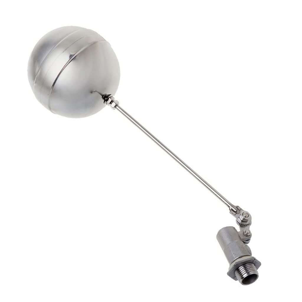 Stainless Steel DN15 Male Thread Water Tank Float Valve - Adjustable Flow Control for Humidifiers,