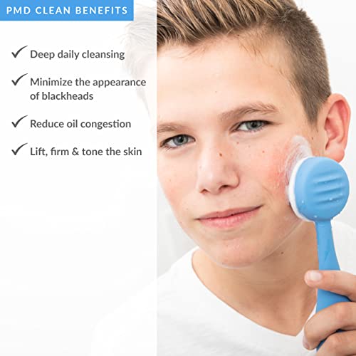 Pmd Clean - Smart Facial Cleansing Device With Silicone Brush & Anti-Aging Massager - Waterproof - Sonicglow Vibration Technology - Clear Pores And Blackheads - Lift, Firm, And Tone Skin #TOP1