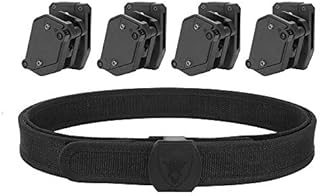 KRYDEX IPSC USPSA IDPA 3-Gun Shooting Belt & 4 pcs Speed Pistol Mag Pouches (M)