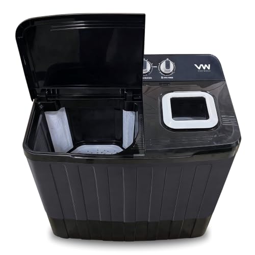 Image of VW 10.5 kg 5 Star Semi Automatic Top Load Washing Machine, Wings Pulsator Technology, HydroMax0010P, Black