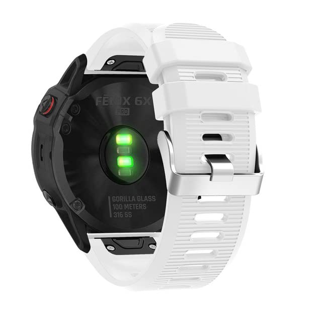 Correa de silicona de 26 mm para Garmin Fenix 6X Pro y 5X Plus en color ágata