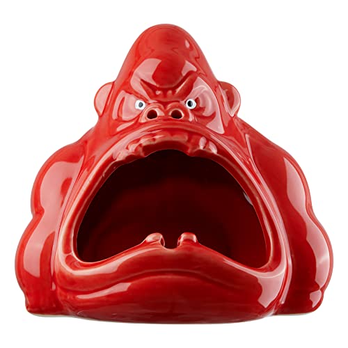 Ceramic Cigar Ashtray,Cool Ash Tray Creative Animal, The Cute Fancy Ashtrays For Home Outdoor 5.32''Wx4.93''H(Red) #TOP5