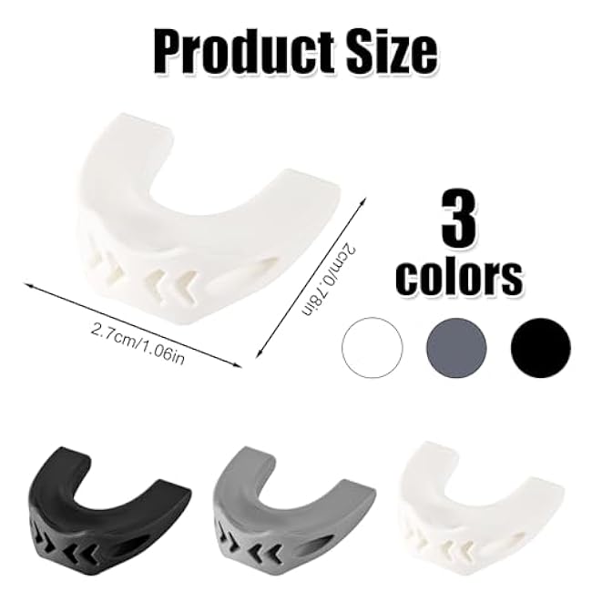 3pcs Silicone Jaw Exerciser, Jaw Trainer Chin Exerciser for Men & Women with 3 Resistance Levels Jaw Trainer Facial Exerciser for Beginner Intermediate Advanced Users (3 Colors)
