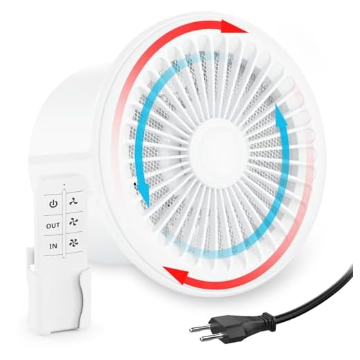 HG Power 150mm Ventilador de Extracción de 2 Vías con Mando a Distancia de 3 Velocidade Ventilador Silencioso con Función de Memoria para Baño Cocina Garaje Sótano Extracción y Ventilación de Entrada