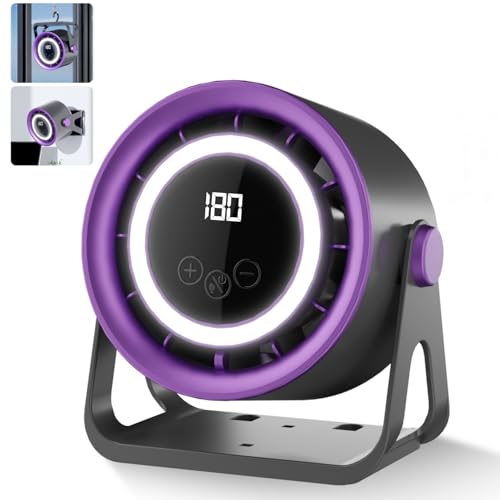 Desk Fan Table Fan 180 Speed Portable Fan with Digital Display Rechargeable Turbo Fan Quiet Desktop Fan with Night Light Electric Fan Mini Fan for Home Office Bedroom Summer Travel Camping