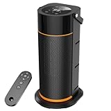 HiLUNDA Portable Electric Space Heater - 1500W PTC Ceramic Fast Safety Heat Heaters with Remote, Timer, 70° Swing, LED Display and Child Lock for Office Bedroom Home Indoor Use