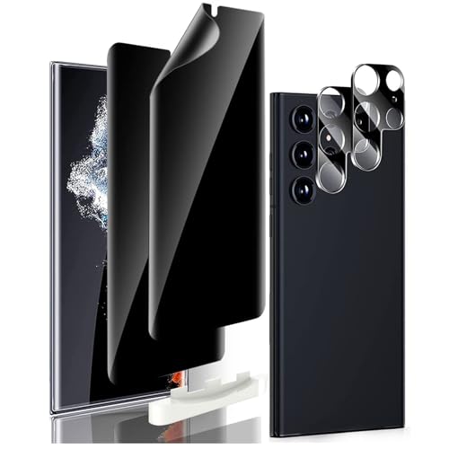 Verre trempé pour Samsung Galaxy S22 Ultra 5G anti-espion protecteur noir