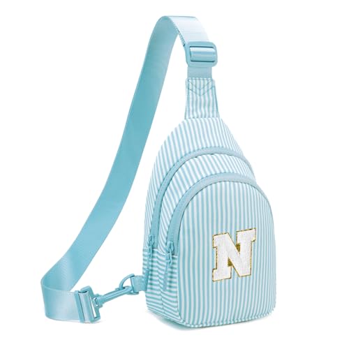 Gifts for 8 9 10 11 12 Year Old Girls Sling Bag Crossbody Bags Fanny Pack for Teen Girls Personalized Gifts for Women Icing Blue N