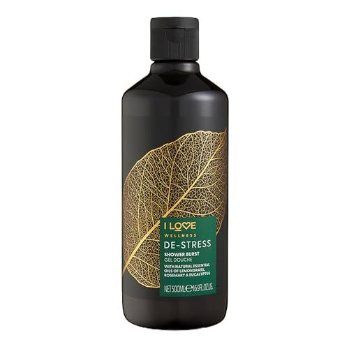 I LOVE Wellness De-Stress Shower Burst - Daily Moisturizing Body Wash - Essential Oil Cleanser with Eucalyptus - Relaxing Body Cleanser - 16.9 oz image 4