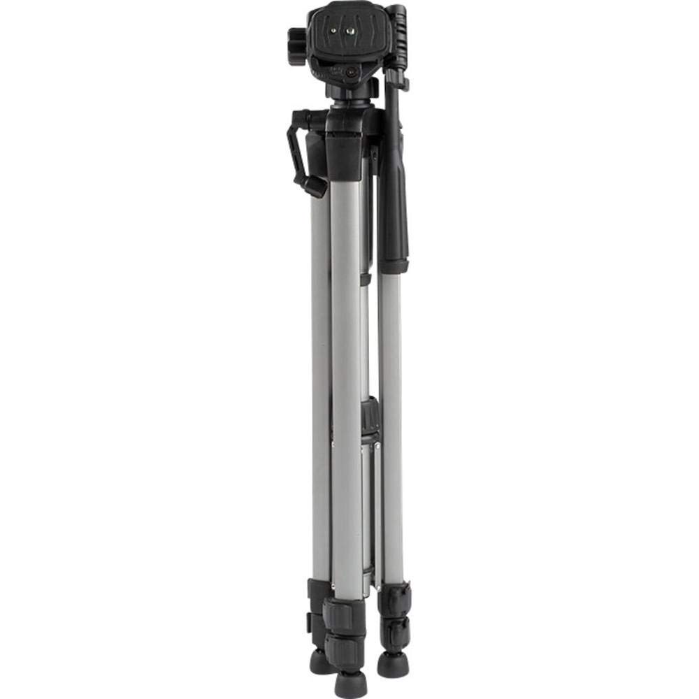 Cullmann Germany 52128 Kit Trépied à manivelle 184 cm ultraléger 1250 g avec étui et tête à 3 voies pour appareil photo photo compact DSLR CSC BRIDGE DV Alpha 2800 Argenté