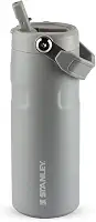 Stanley - Garrafa de Água Aerolight Flip Straw, Canudo Integrado, Abertura Grande, Aço Inoxidável Leve, 473ml Ash