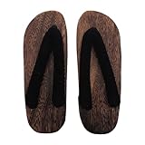 TOGEVAL Zuecos de Madera Japoneses Tradicionales para Hombre Diseño Ergonómico con Punta Redonda Sandalias de Kimono para Uso Interior y Casual Talla Calzado Cómodo y Duradero