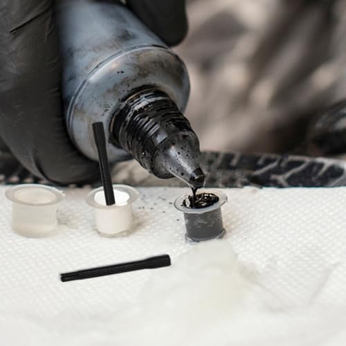 Healifty Einweg-Pigmentmischer, für Tätowierungen, 100 Stück, Rührstäbchen für elektrische Tattoo-Maschine, 3,5 x 5,5 x 0,5 cm